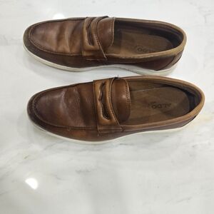 Aldo Boy's Brown Leather Loafers